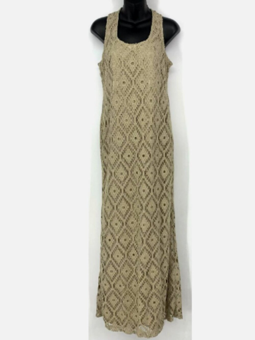 Sharagano Sz 6 Lace Patterned Maxi Dress